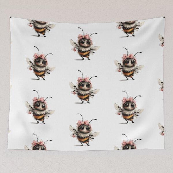 Item preview, Adorable Bee with Pink Bow designed and sold by vanndhi.