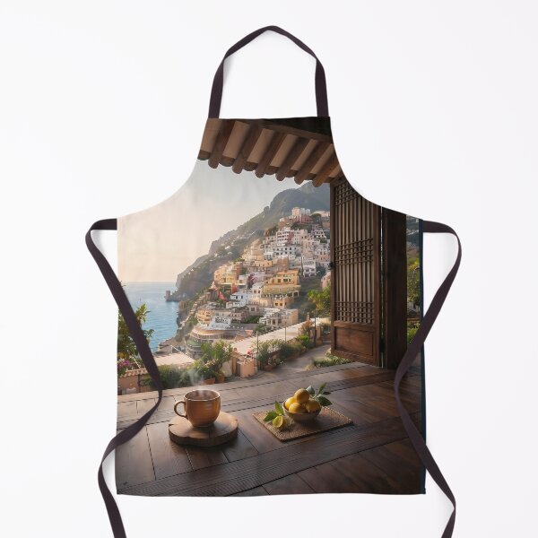 Item preview, Hanok Window to the World: Amalfi Coast & Positano | Mediterranean Sunrise Fine Art Print designed and sold by SOOstudio73.