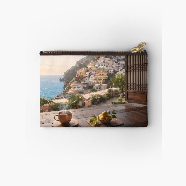 Item preview, Hanok Window to the World: Amalfi Coast & Positano | Mediterranean Sunrise Fine Art Print designed and sold by SOOstudio73.