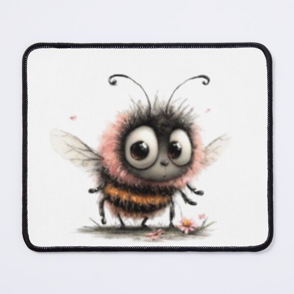 Item preview, Cute Furry Bee with Flowers designed and sold by vanndhi.