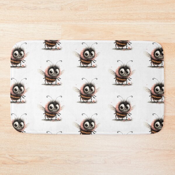 Item preview, Cute Furry Bee with Flowers designed and sold by vanndhi.