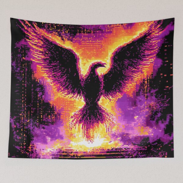 Item preview, Neon Phoenix Rising From the Flames designed and sold by ClubVacay.