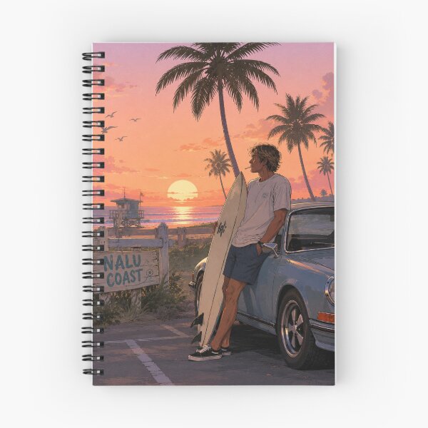 Item preview, Nalu Coast Sunset Surf | Tropical Wave & Surfboard  designed and sold by Nalu Coast.