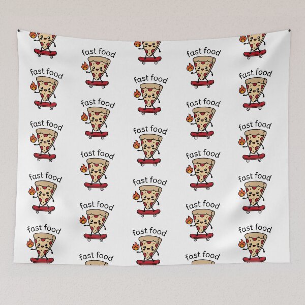 Item preview, Fast Food Kawaii Pizza Skater  designed and sold by GinColorist.