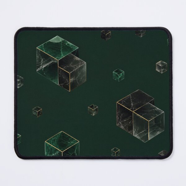 Item preview, Green Geometric Cubes - Modern Neutral 3D Pattern designed and sold by PrintGo26.