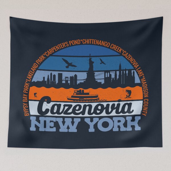 Item preview, Cazenovia New York Sunset Retro Vintage Local Pride Logo designed and sold by CRHPOD20.