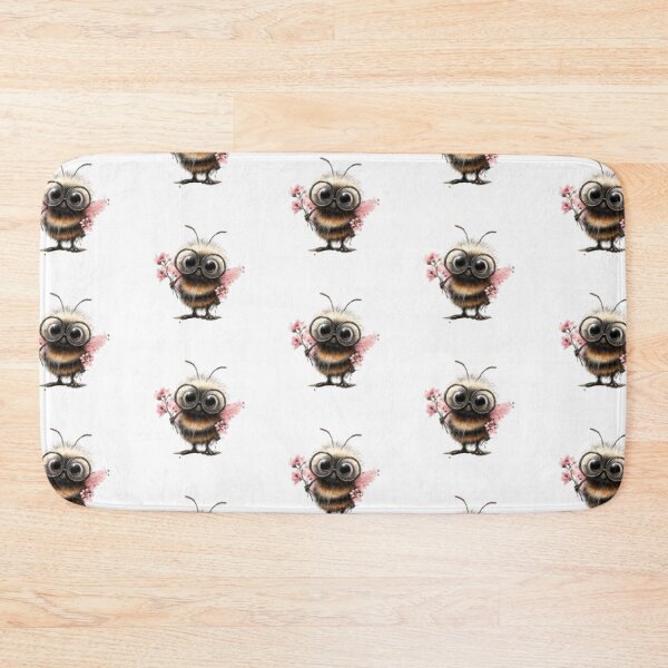 Item preview, Adorable Bee with Pink Flowers designed and sold by vanndhi.