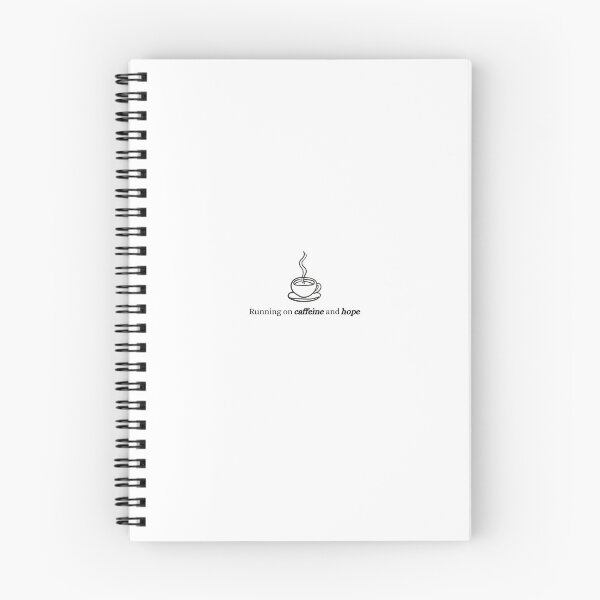Item preview, Running on Caffeine and Hope Quote designed and sold by PassableStudio.