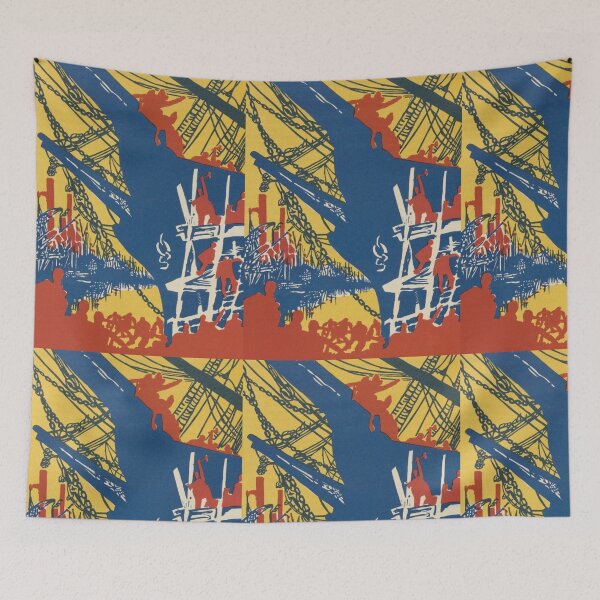 Item preview, BLUE & YELLOW SHIPS designed and sold by THE GOOD FIND.