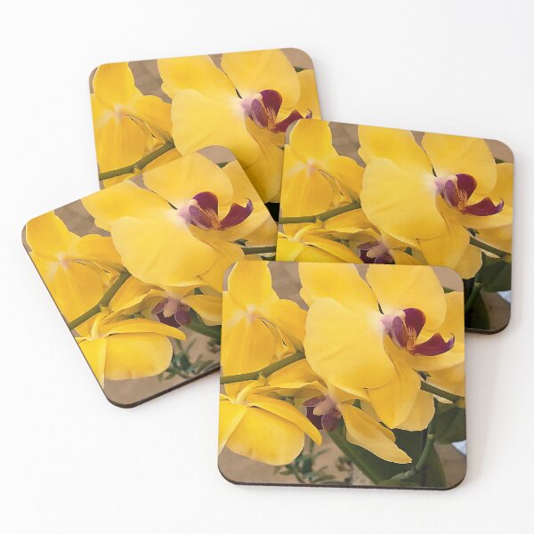 Item preview, Lemon-Yellow Orchids Exquisite Floral Close-Up designed and sold by DEC02.
