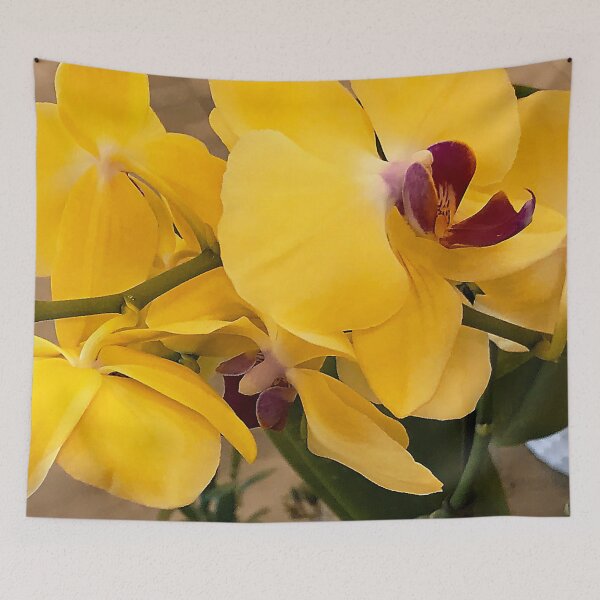Item preview, Lemon-Yellow Orchids Exquisite Floral Close-Up designed and sold by DEC02.