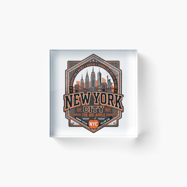 Item preview, Vintage NYC Skyline Emblem T-Shirt Design designed and sold by To Ni.