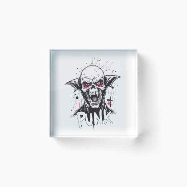 Item preview, Vampire Bat Skull Punk Typography Art designed and sold by ERODED SELF.