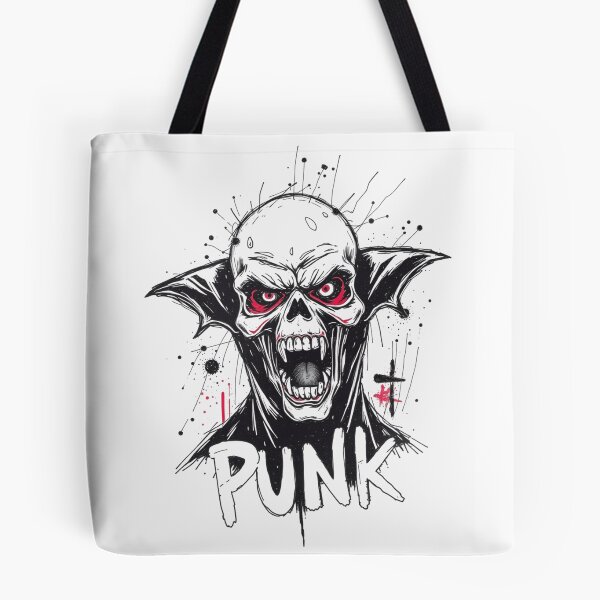 Item preview, Vampire Bat Skull Punk Typography Art designed and sold by ERODED SELF.