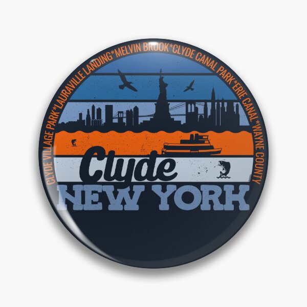 Item preview, Clyde New York Sunset Retro Vintage Local Pride Logo designed and sold by CRHPOD20.