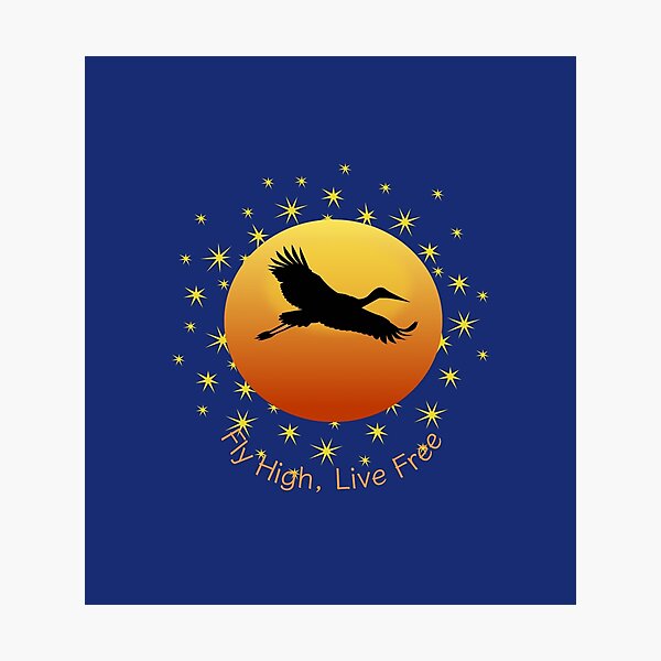 Item preview, Stork Silhouette Sunset Mosaic Art Ukraine Symbol Peace Zirka designed and sold by CreativeArtistL.