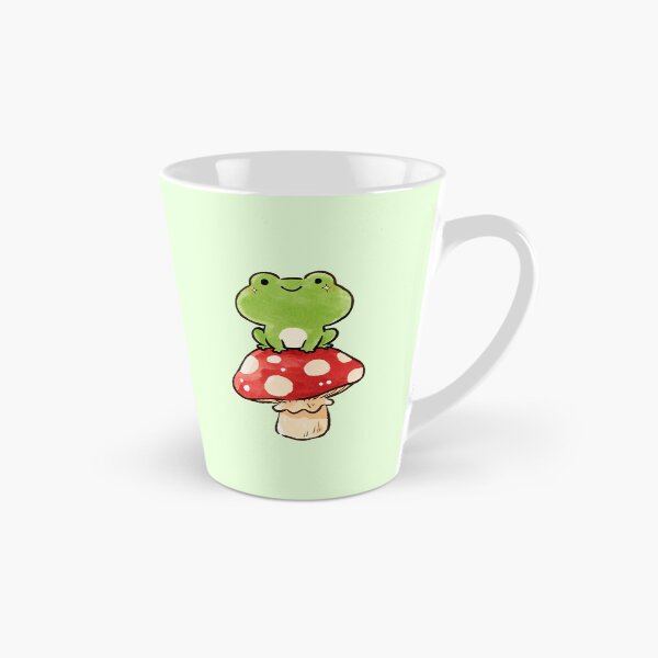 Item preview, Cute Frog Sitting On Mushroom Illustration designed and sold by jianina-alondra.