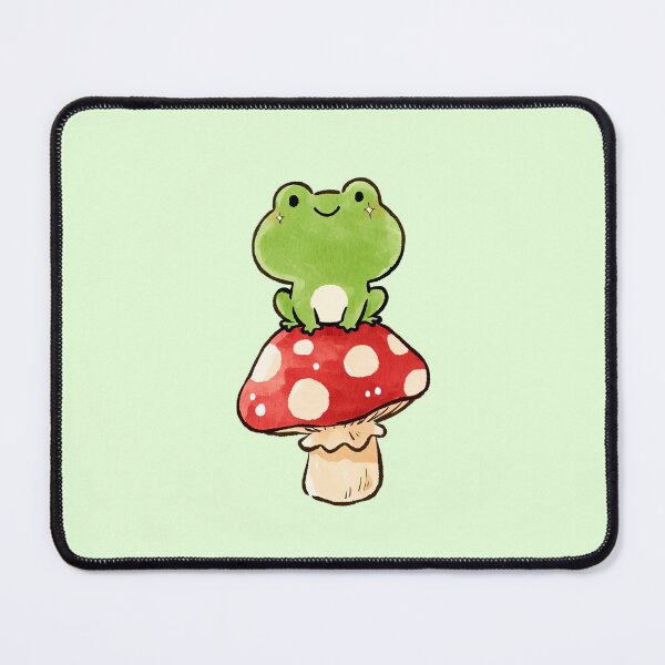 Item preview, Cute Frog Sitting On Mushroom Illustration designed and sold by jianina-alondra.
