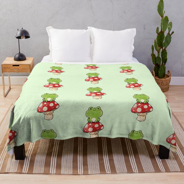 Item preview, Cute Frog Sitting On Mushroom Illustration designed and sold by jianina-alondra.
