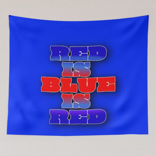 Item preview, Red Is Blue Is Red – Optical Illusion Typography Design designed and sold by Cabrasco.