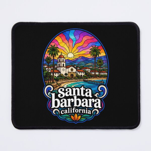 Item preview, Santa Barbara California Stained Glass Art Travel designed and sold by TomFrontierArt.