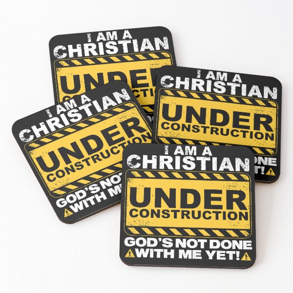 Item preview, I am a Christian under construction God's not done with me yet! designed and sold by bondcarman.