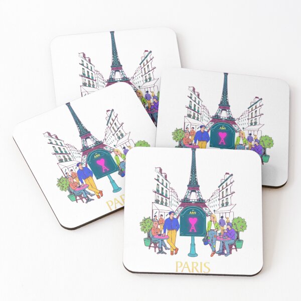 Item preview, Paris Ami de Cœur - Chic Eiffel Tower Cafe Illustration designed and sold by johnExpress02.