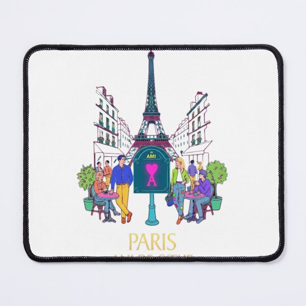 Item preview, Paris Ami de Cœur - Chic Eiffel Tower Cafe Illustration designed and sold by johnExpress02.