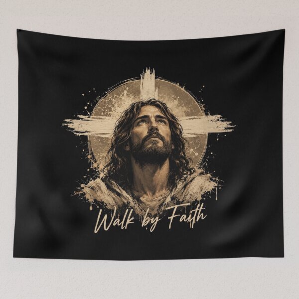Item preview, walk by faith-jesus christian art designed and sold by gypsy-joker.