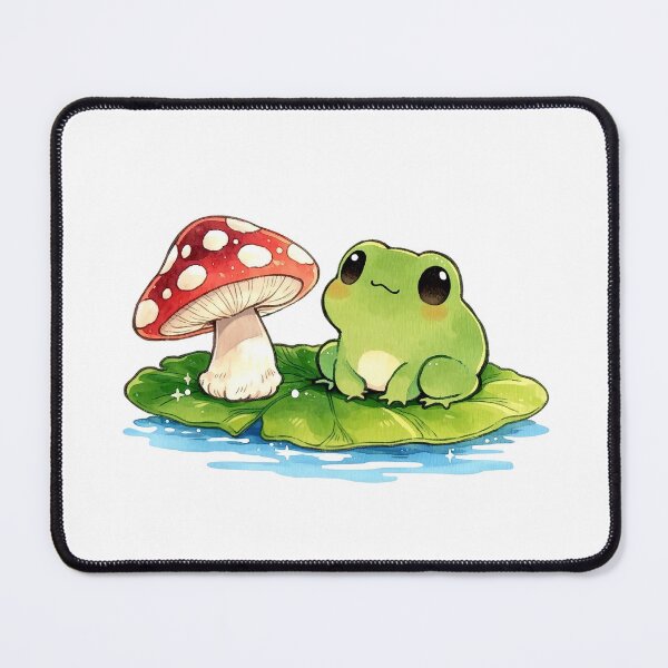 Item preview, Frog And Mushroom On Lily Pad designed and sold by jianina-alondra.