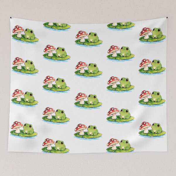 Item preview, Frog And Mushroom On Lily Pad designed and sold by jianina-alondra.