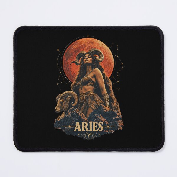 Item preview, Aries Zodiac Warrior Woman | Mystical Astrology Ram Goddess Art designed and sold by Cary-s.