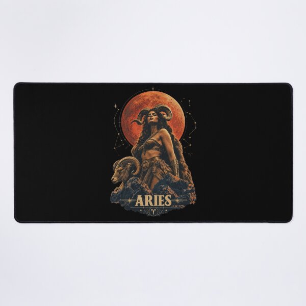 Item preview, Aries Zodiac Warrior Woman | Mystical Astrology Ram Goddess Art designed and sold by Cary-s.