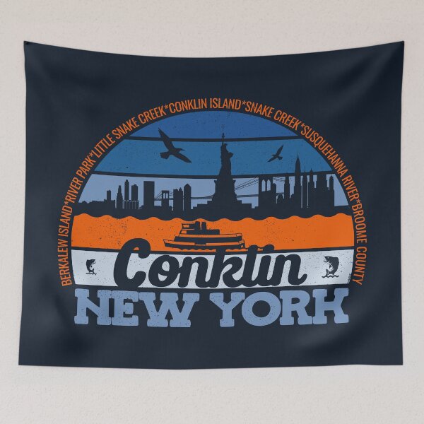 Item preview, Conklin New York Sunset Retro Vintage Local Pride Logo designed and sold by CRHPOD20.