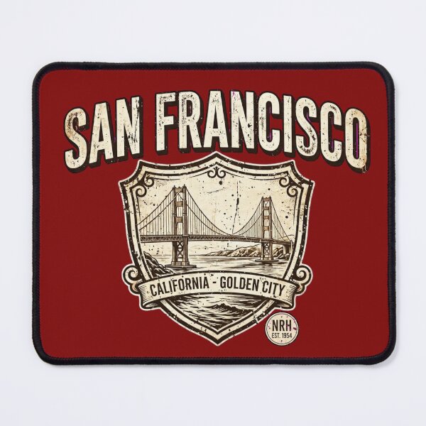 Item preview, San Francisco California Golden City retro plaque designed and sold by Normandy Road Heritage.