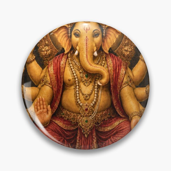 Item preview, Durga Ganapati – Eight-Armed Protective Ganesha Devotional Art | 32 Forms Of Lord Ganesha designed and sold by Homyar.