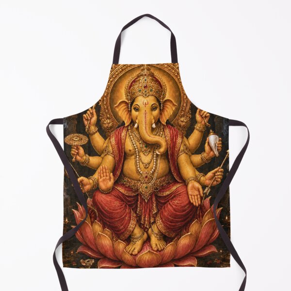 Item preview, Durga Ganapati – Eight-Armed Protective Ganesha Devotional Art | 32 Forms Of Lord Ganesha designed and sold by Homyar.