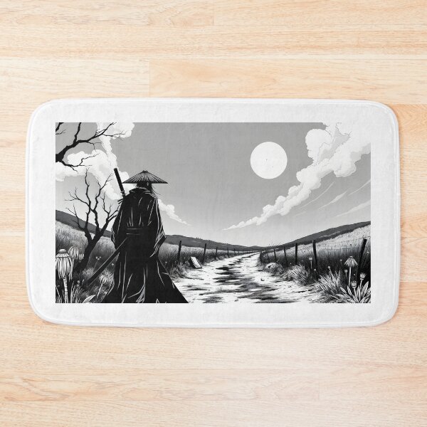 Item preview, Lone Samurai Beneath the Full Moon designed and sold by D6rkT3chDemon.
