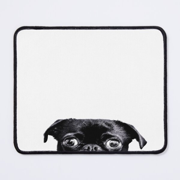 Item preview, Curious Black Cute Dog Portrait designed and sold by crevettedesign.