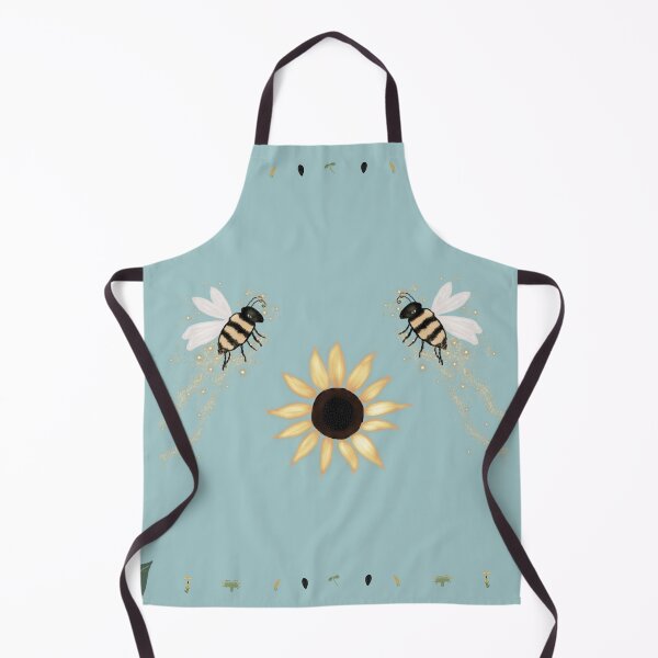 Item preview, Pollination Poem with Bees and Sunflowers | Eggshell Blue designed and sold by DianaoftheDreamt.