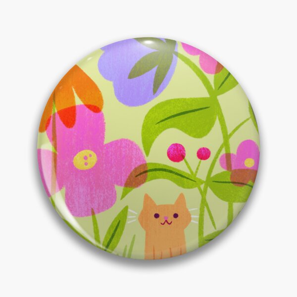 Item preview, Tiny cat or giant flowers designed and sold by Storybook Farm & Studio.