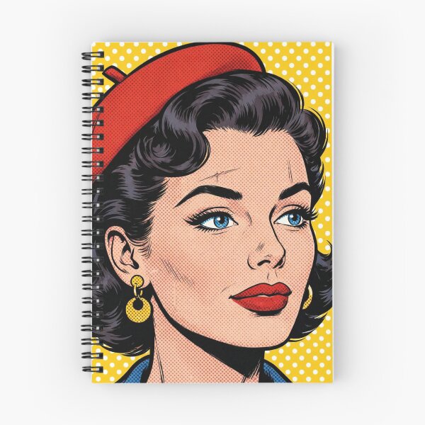 Item preview, Mustard Pop Art Woman Red Beret Side Profile - Vintage Retro Portrait designed and sold by MAISON SYLVIE.