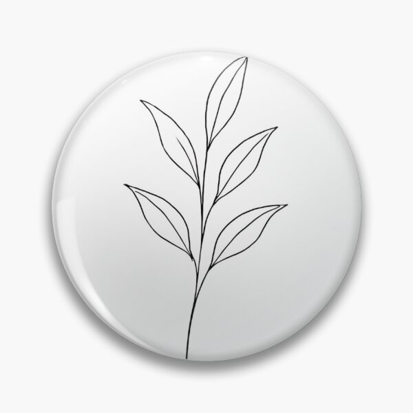 Item preview, Elegant Leaf Sprig Minimal Line Art | Simple Botanical Design designed and sold by Tee Visions.