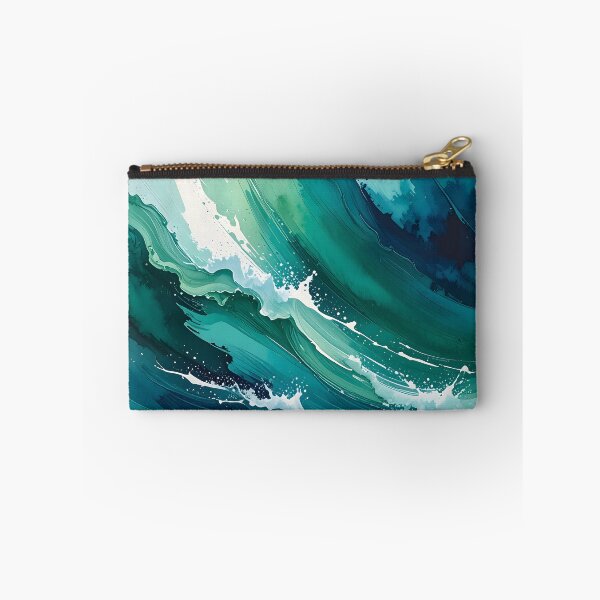 Item preview, Dynamic Emerald Sea Foam Ocean Waves designed and sold by BetweenForms.