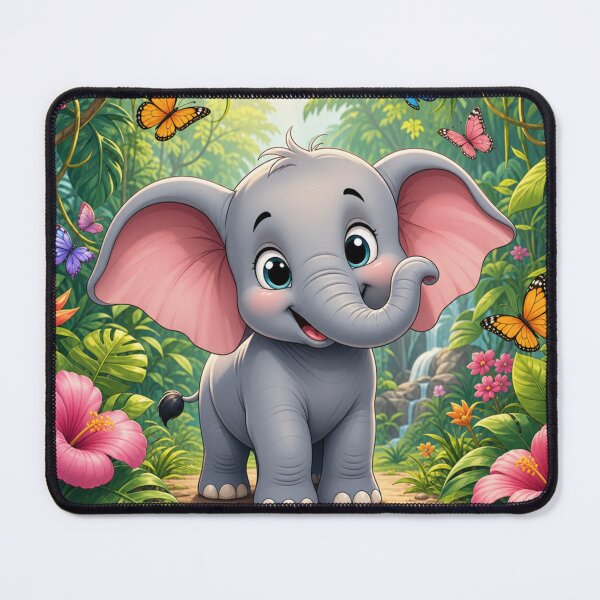 Item preview, Baby elephant cartoon designed and sold by Artnovalty.redbubble.com.