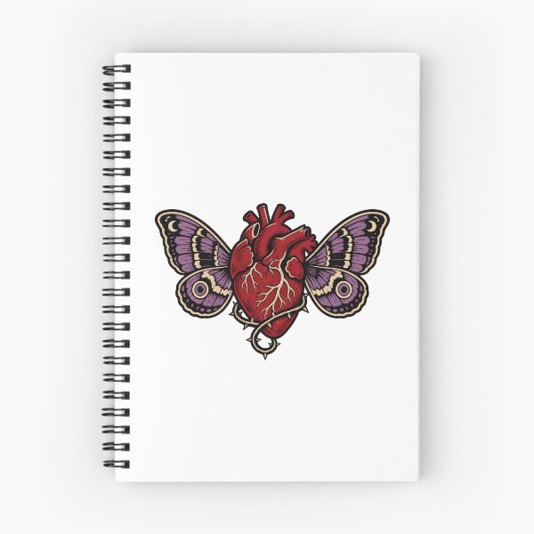 Item preview, Anatomical Heart Gothic Moth Illustration designed and sold by BoyleDesignShop.