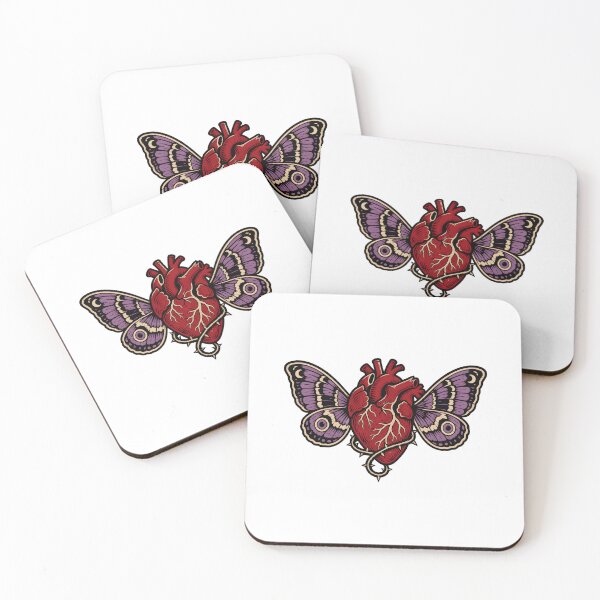 Item preview, Anatomical Heart Gothic Moth Illustration designed and sold by BoyleDesignShop.