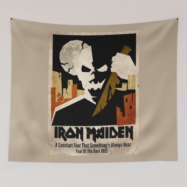 Item preview, Vintage Heavy Metal Skull Poster – Retro Gothic Wall Art designed and sold by vaerk.