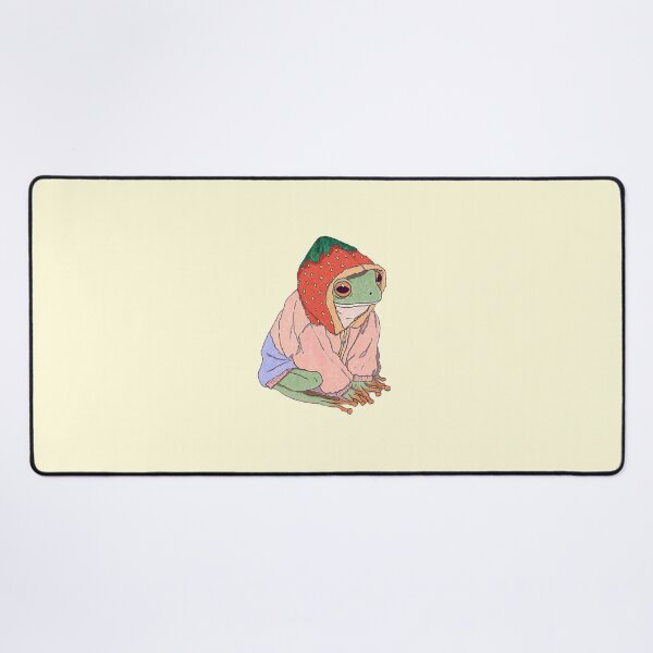 Item preview, Frog Wearing Strawberry Hat Cardigan designed and sold by jianina-alondra.