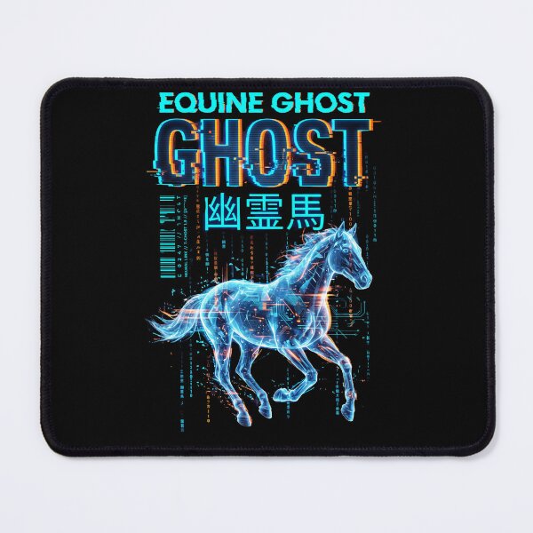 Item preview, Equine Ghost — Neon Cyberpunk Digital Horse Design Tee v1 designed and sold by CornishPixiPony.